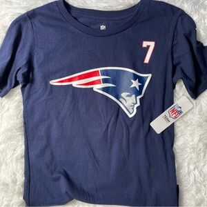 NFL Team Apparel Boy’s Size Large (12/14) New England Smith-Schuster #7 Blue Tee